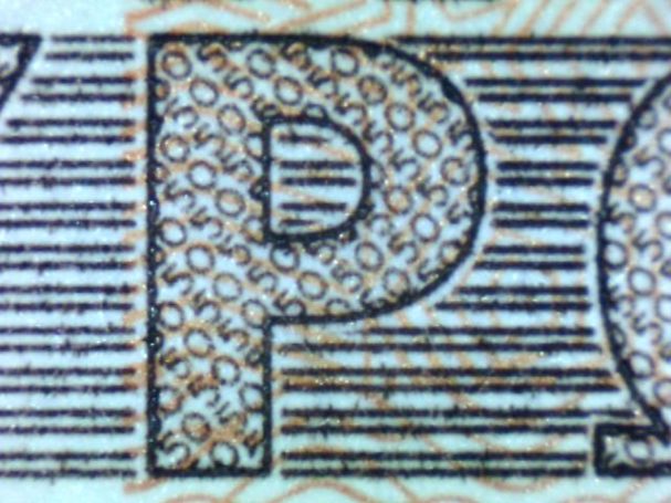 Microimpresiones en papel moneda